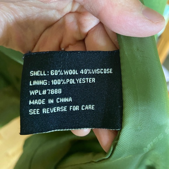 Miss Sixty Green Wool Peacoat size S - Picture 8 of 12